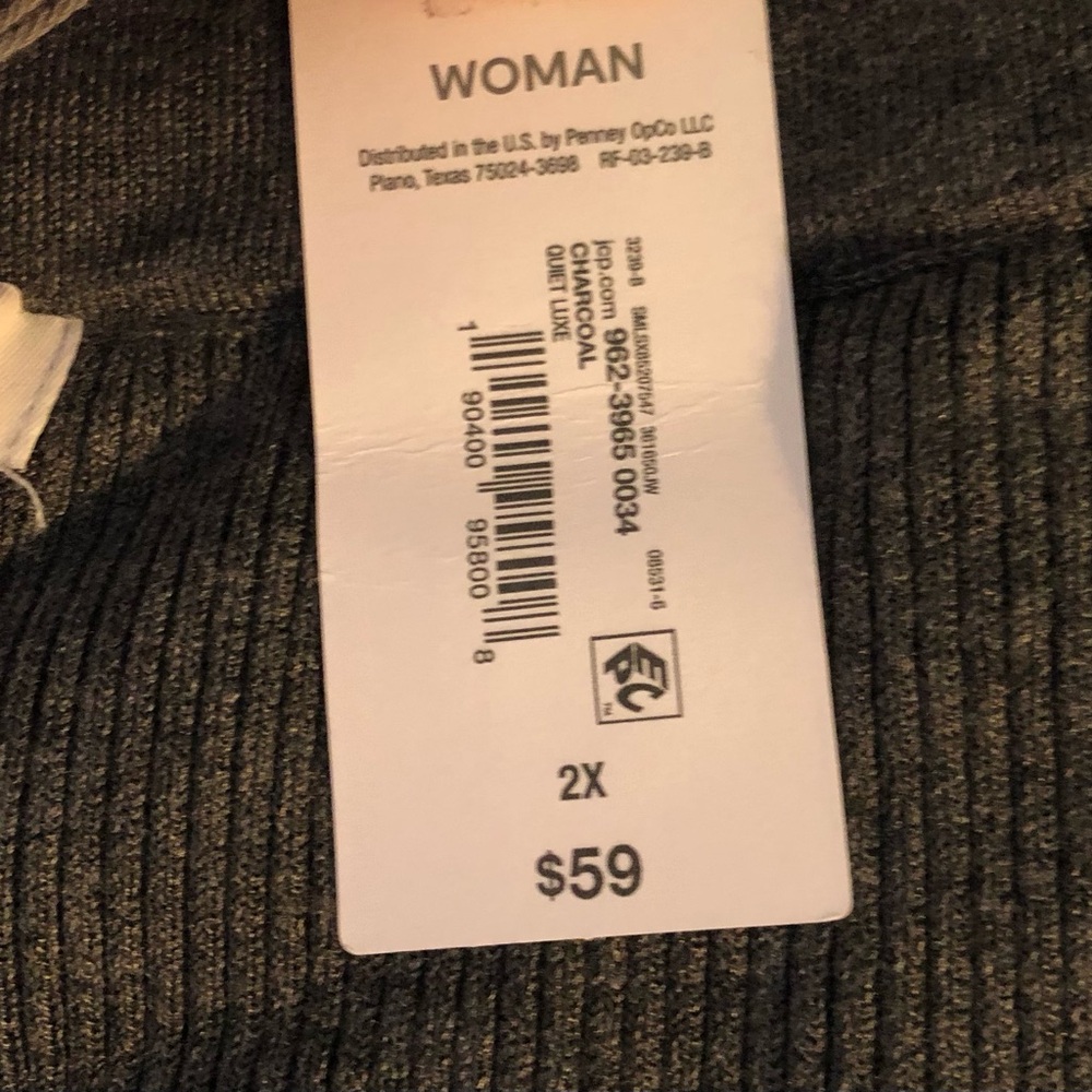 Liz Claiborne Dark Gray Pleated Knit A-Line Skirt w/ Gold Accent Buttons - Picture 5 of 5